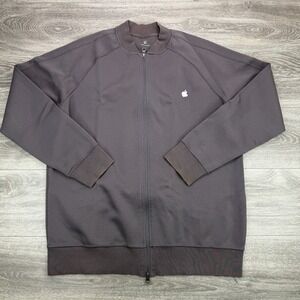 Apple Jacket Mens XL Gray Full Zip Employee Uniform Computer PC Mac Tech Retail
